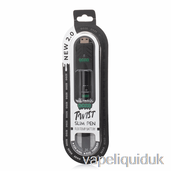 Ooze Slim Twist Pen 2.0 Flex Temp Battery Panther Black Vape Liquid